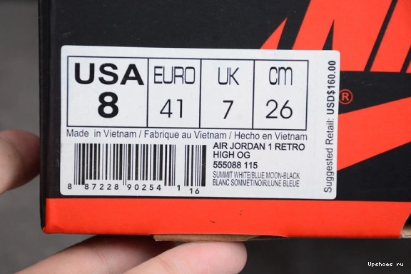 MOON” RETRO AIR 1 555088-115 OG “BLUE HIGH JORDAN 555088-115 0603